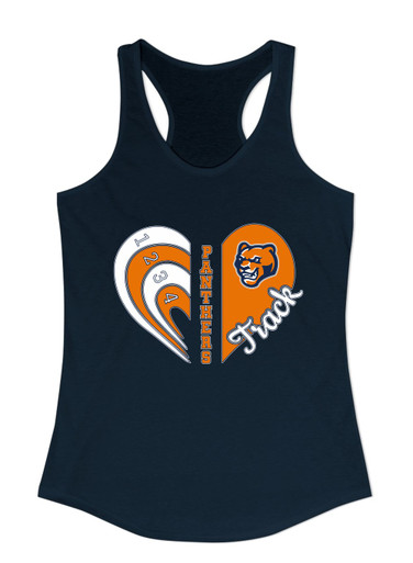 North Pitt Panthers Heart Track Women's Tank Top