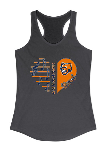 North Pitt Panthers Heart Band Women's Tank Top