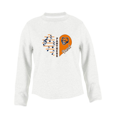 North Pitt Panthers Heart Band Women's Sweatshirt
