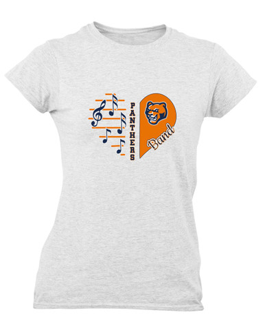 North Pitt Panthers Heart Band Women's Premium SS T-Shirt