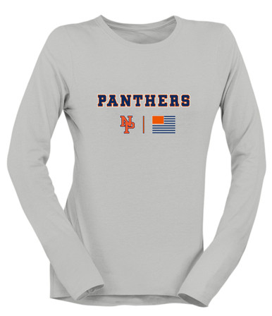 North Pitt Panthers NP Script Team Colors Flag Women's Premium LS T-Shirt