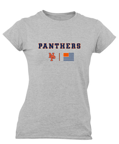 North Pitt Panthers NP Script Team Colors Flag Women's SS T-Shirt