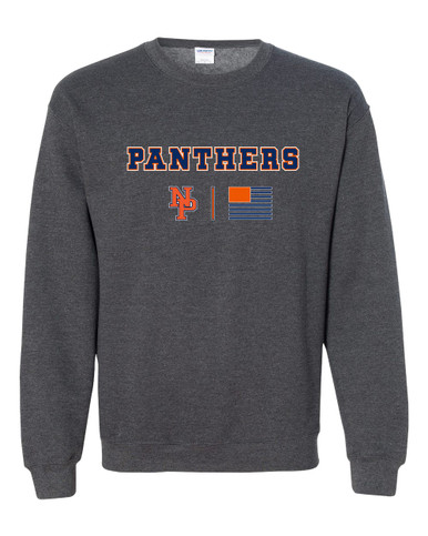 North Pitt Panthers NP Script Team Colors Flag Men's Sweatshirt