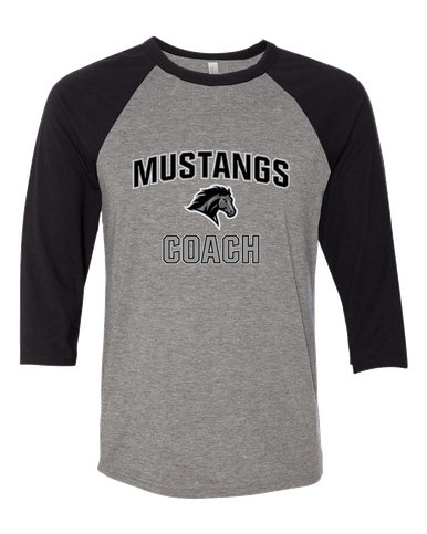 Houston Mustangs Coach Women's Baseball T-Shirt