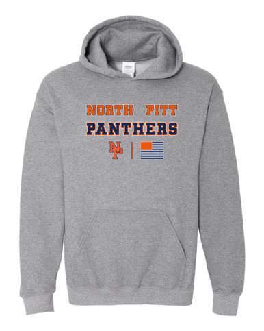 North Pitt Panthers NP Script Spirit Flag Men's Hoodie