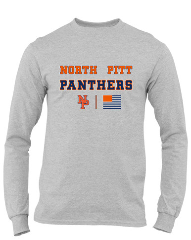 North Pitt Panthers NP Script Spirit Flag Men's LS T-Shirt
