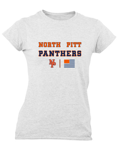 North Pitt Panthers NP Script Spirit Flag Women's SS T-Shirt