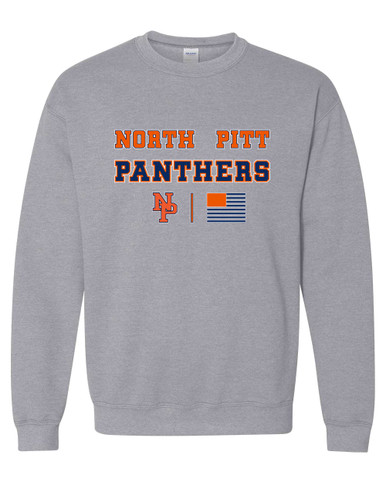 North Pitt Panthers NP Script Spirit Flag Men's Sweatshirt