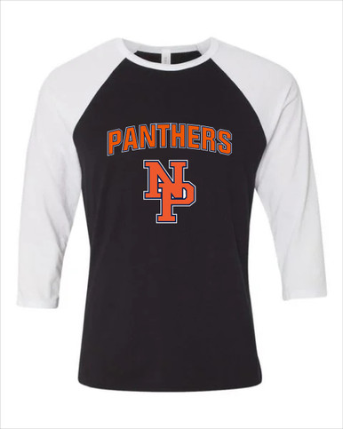 North Pitt Panthers NP Script Mascot #6 Women's Baseball T-Shirt