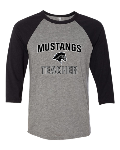 Houston Mustangs Teacher Women's Baseball T-Shirt