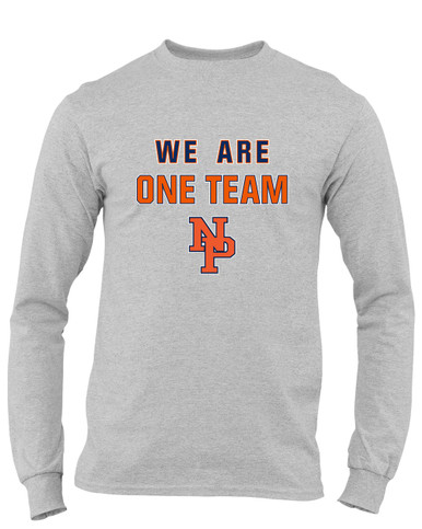 North Pitt Panthers NP Script We Are One Team Men's LS T-Shirt