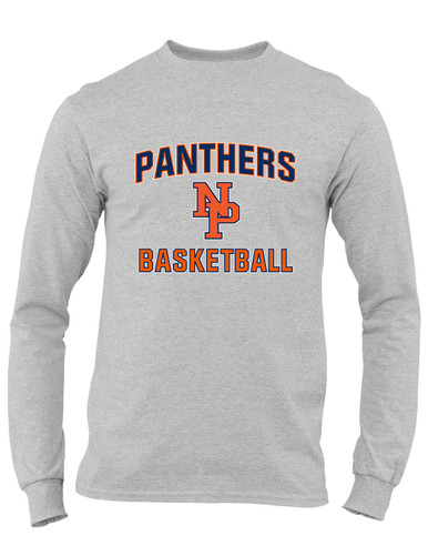 North Pitt Panthers NP Script Basketball #1 Men's LS T-Shirt
