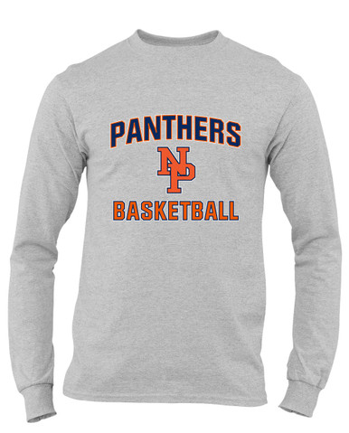 North Pitt Panthers NP Script Basketball #1 Men's Premium LS T-Shirt