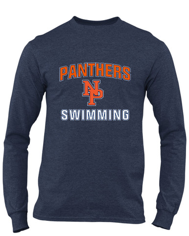 North Pitt Panthers NP Script Swimming Men's Premium LS T-Shirt