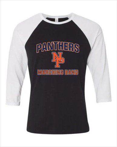 North Pitt Panthers NP Script Marching Band Men's Baseball T-Shirt
