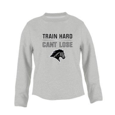Houston Mustangs Train Hard, Can't Lose Women's Sweatshirt