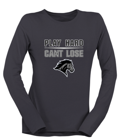 Houston Mustangs Play Hard, Can't Lose Women's Premium LS T-Shirt