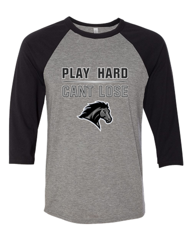 Houston Mustangs Play Hard, Can't Lose Women's Baseball T-Shirt