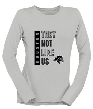 Houston Mustangs They Not Like Us #1 Women's Premium LS T-Shirt