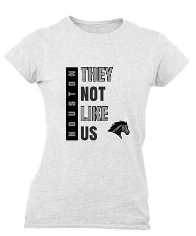 Houston Mustangs They Not Like Us #1 Women's Premium SS T-Shirt