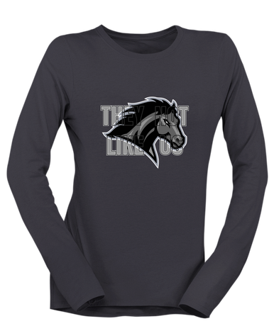Houston Mustangs They Not Like Us #2 Women's LS T-Shirt
