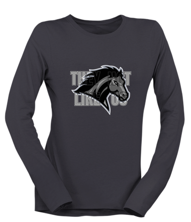 Houston Mustangs They Not Like Us #2 Women's Premium LS T-Shirt