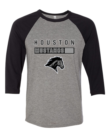 Houston Mustangs Mascot #7 Women's Baseball T-Shirt