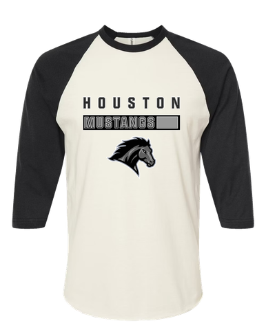 Houston Mustangs Mascot #7 Men's Baseball T-Shirt