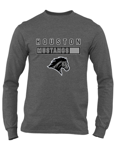 Houston Mustangs Mascot #7 Men's LS T-Shirt