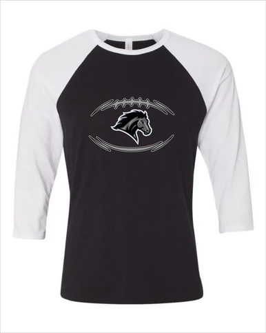 Houston Mustangs Football #3 Women's Baseball T-Shirt