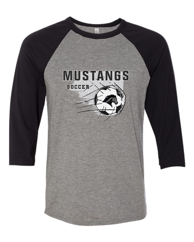 Houston Mustangs Soccer #2 Women's Baseball T-Shirt