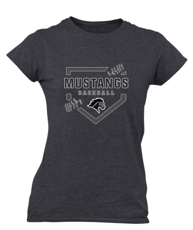 Houston Mustangs Baseball #2 Women's SS T-Shirt