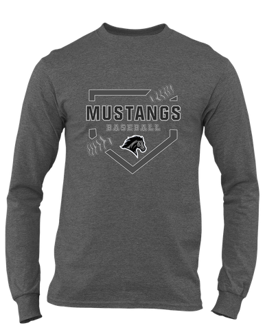 Houston Mustangs Baseball #2 Men's LS T-Shirt