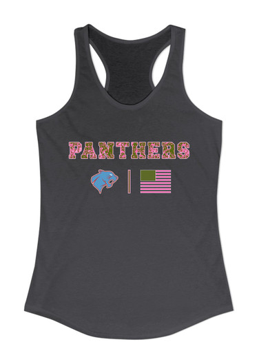 Brainerd Panthers Pink Camo Flag Women's Tank Top