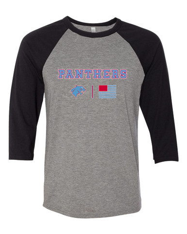 Brainerd Panthers Team Colors Flag Women's Baseball T-Shirt
