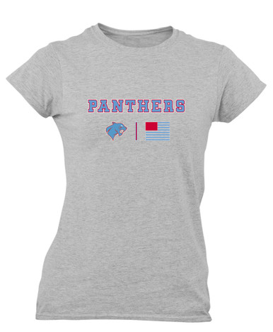 Brainerd Panthers Team Colors Flag Women's Premium SS T-Shirt