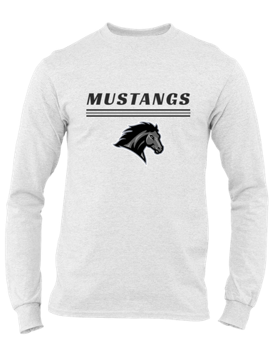 Houston Mustangs Mascot #8 Men's LS T-Shirt