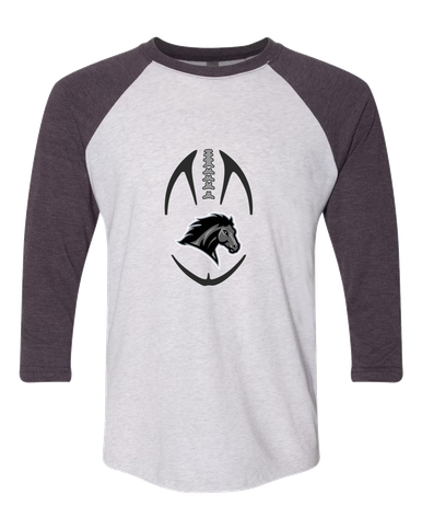 Houston Mustangs Football #4 Women's Baseball T-Shirt