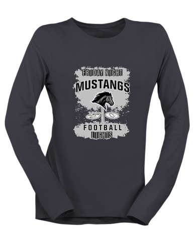Houston Mustangs Football #6 Women's LS T-Shirt