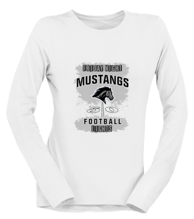 Houston Mustangs Football #6 Women's Premium LS T-Shirt