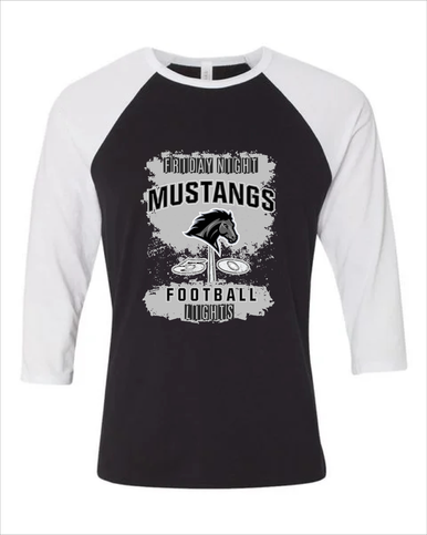 Houston Mustangs Football #6 Men's Baseball T-Shirt