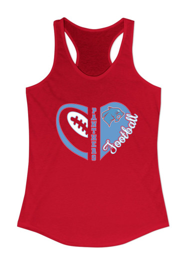Brainerd Panthers Heart Football Women's Tank Top