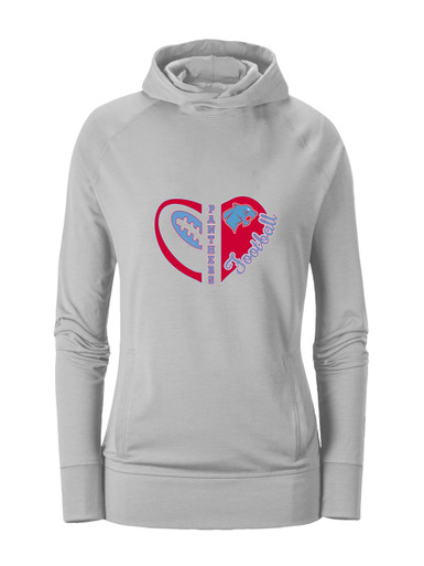 Brainerd Panthers Heart Football Women's Hoodie