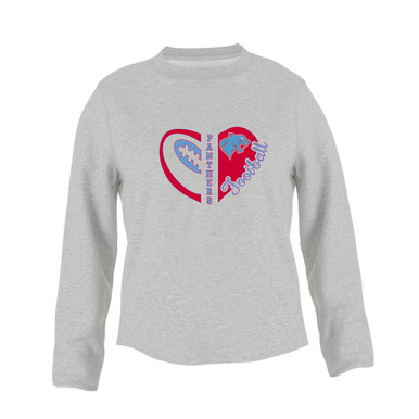Brainerd Panthers Heart Football Women's Sweatshirt