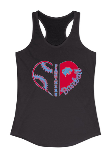 Brainerd Panthers Heart Baseball Women's Tank Top
