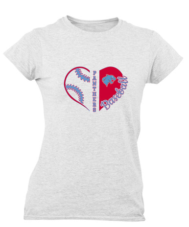 Brainerd Panthers Heart Baseball Women's Premium SS T-Shirt