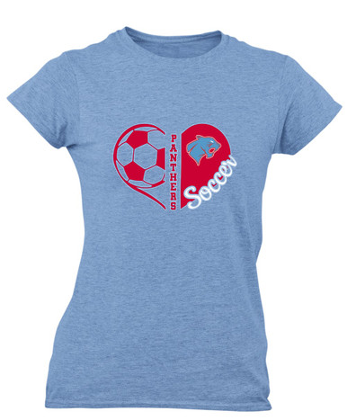 Brainerd Panthers Heart Soccer Women's SS T-Shirt