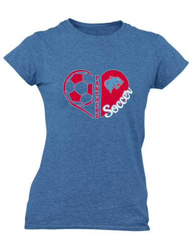 Brainerd Panthers Heart Soccer Women's Premium SS T-Shirt