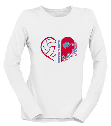 Brainerd Panthers Heart Volleyball Women's Premium LS T-Shirt