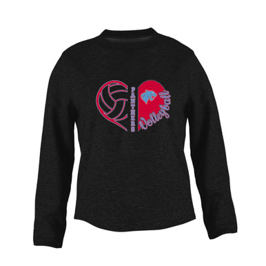 Brainerd Panthers Heart Volleyball Women's Sweatshirt